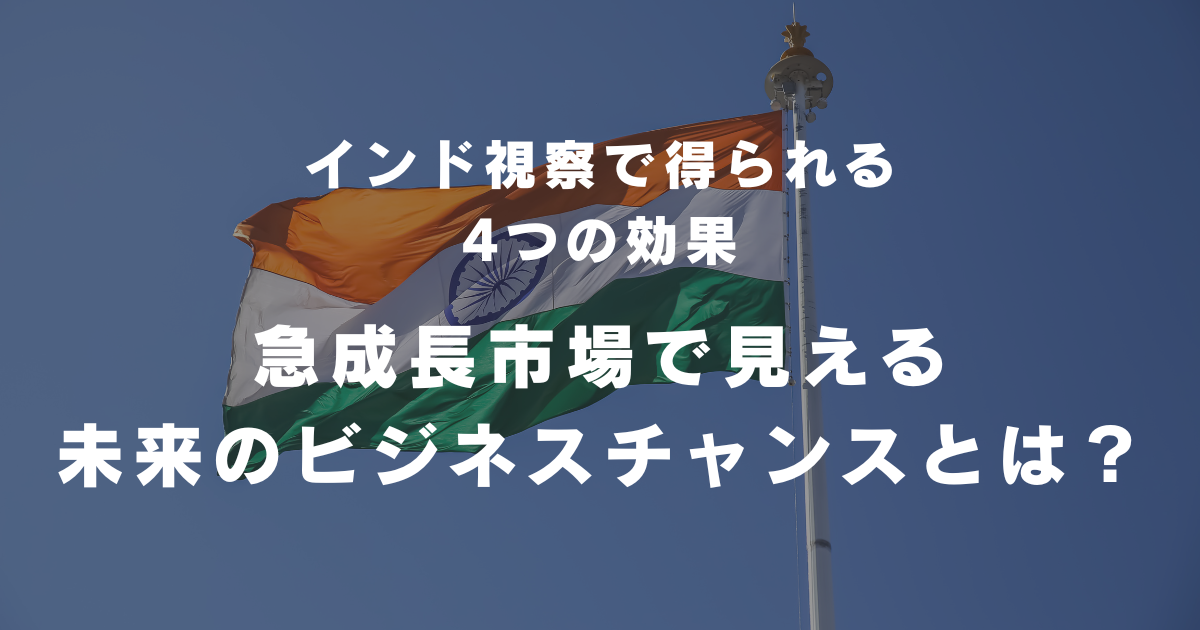 【海外視察】インド視察で得られる4つの学びと見るべき7つのポイント